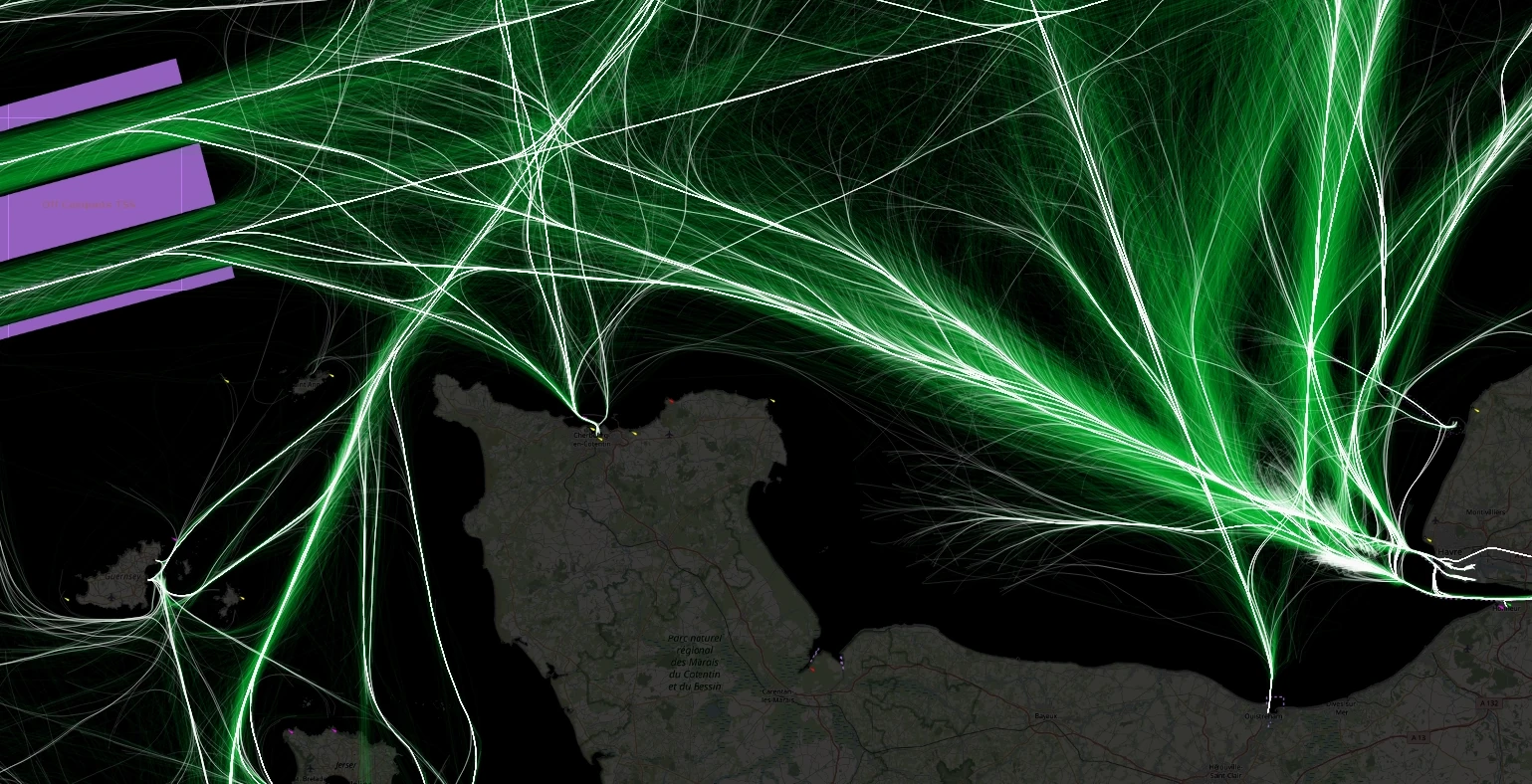 Screenshot of learned trajectories from training transits